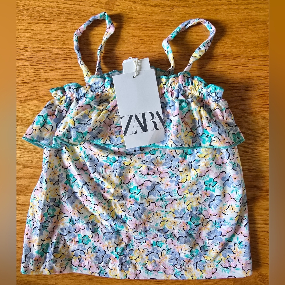 Zara Kids Floral Tank Top
